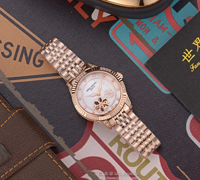 百達翡麗PATEK PHILPPE 最新上市 超強防水 日本進口8215全自動機械機芯 女士精品腕表  wssb3548